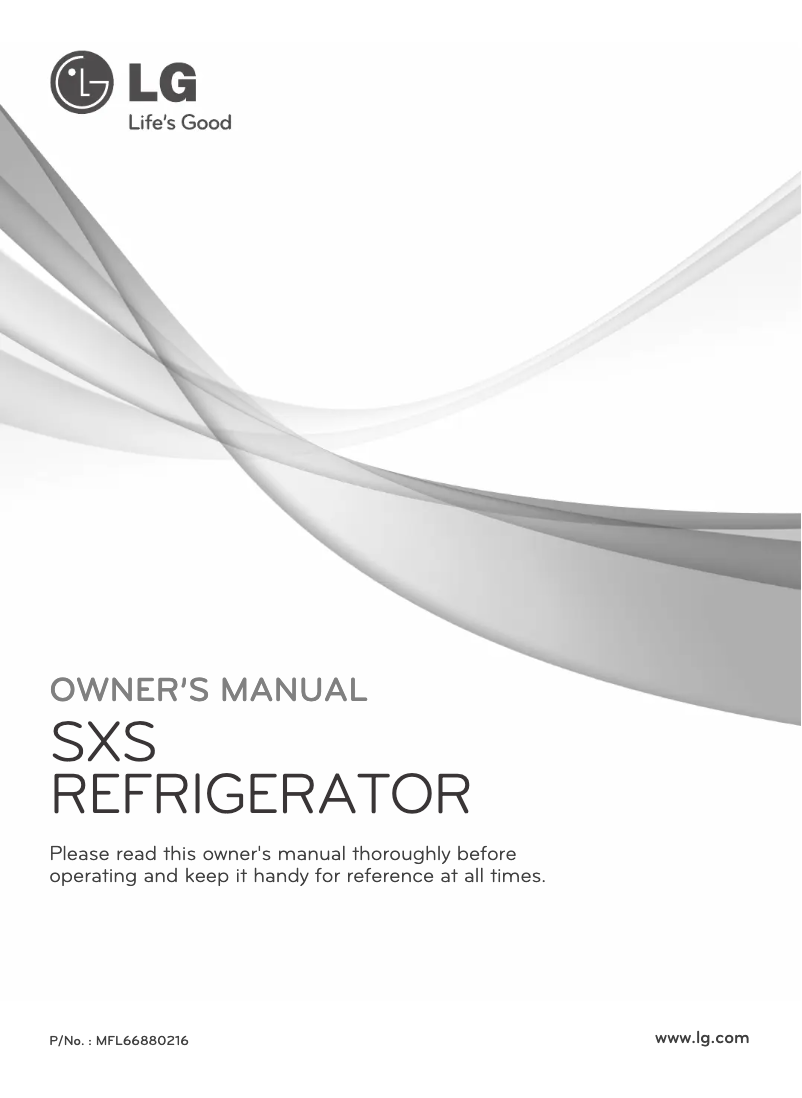 Page 1 de la notice Manuel utilisateur LG GR-J287PGNN