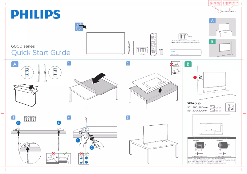 Página 1 del manual Guía de inicio rápido Philips 55PUT6004