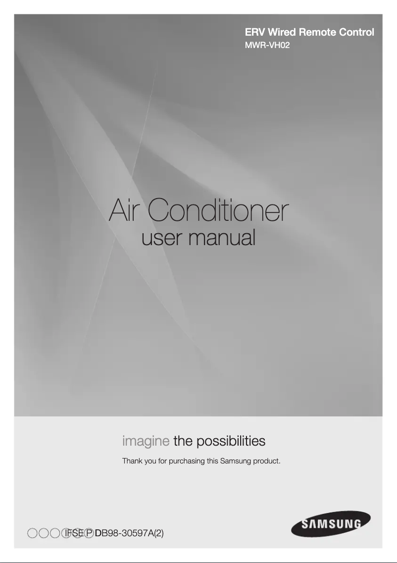 Page 1 de la notice Manuel utilisateur Samsung MWR-VH02
