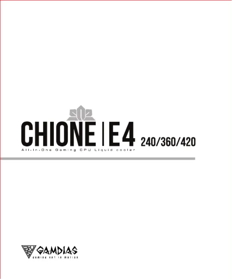Page 1 of the manual User Manual Gamdias Chione E4-420