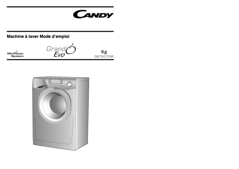 Page 1 of the manual User Manual Candy EVO 1494L3W-47