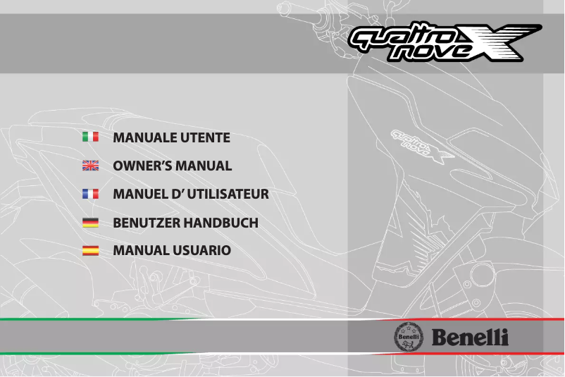 Page 1 of the manual User Manual Benelli Quattronove-X
