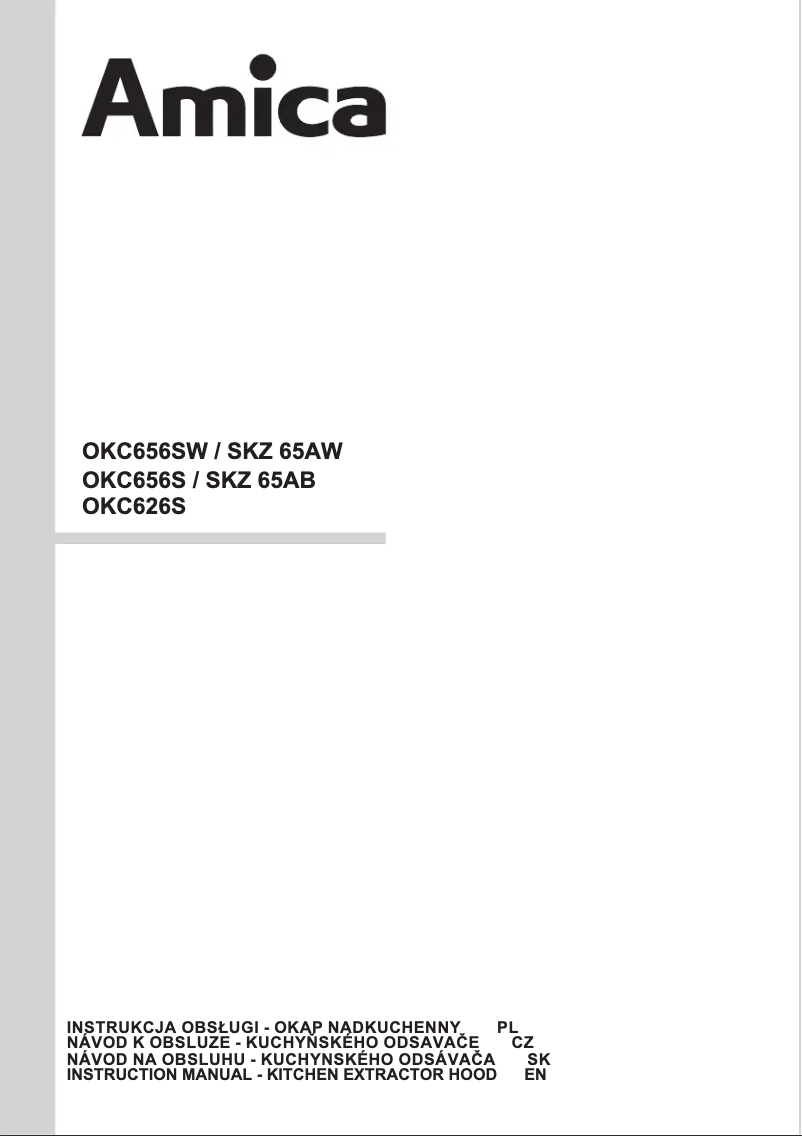 Page 1 of the manual User Manual Amica OKC626S