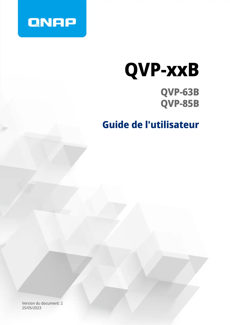 Page 1 de la notice Manuel utilisateur QNAP QVP-85B