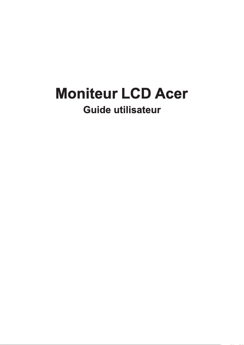 Page 1 de la notice Manuel utilisateur Acer PE270K