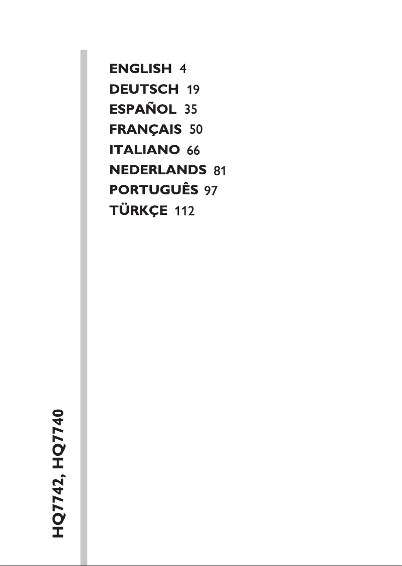 Página 1 del manual Manual de usuario Philips Coolskin HQ7742