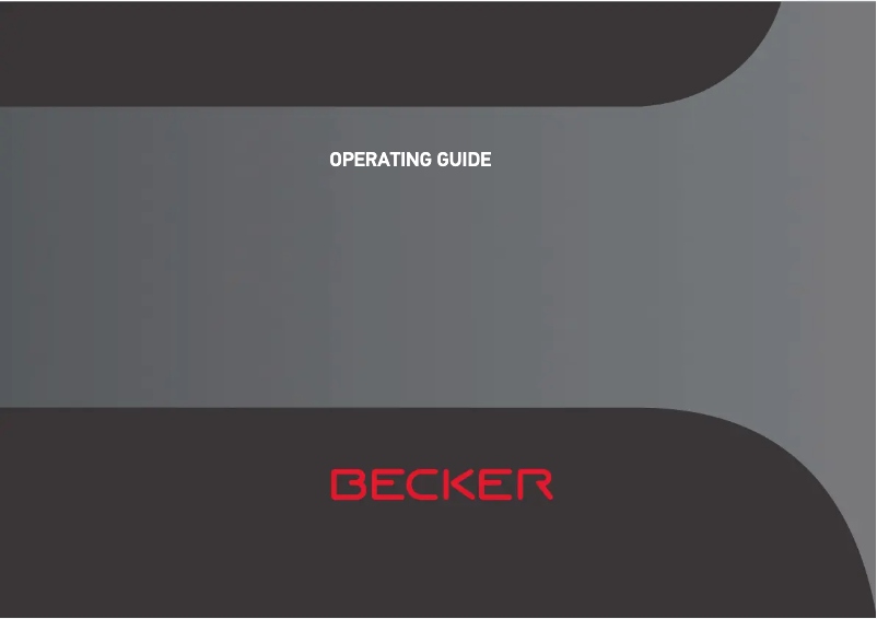 Página 1 del manual Manual de usuario Becker Active 50