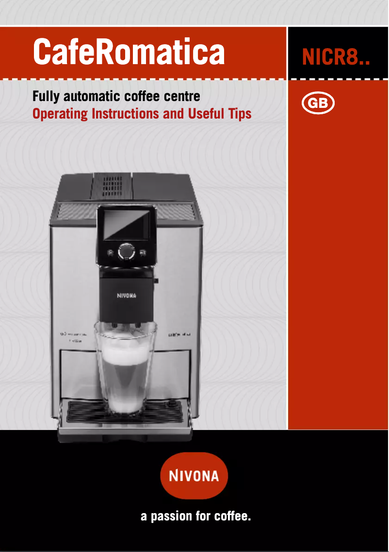Page 1 de la notice Manuel utilisateur Nivona CafeRomatica 825