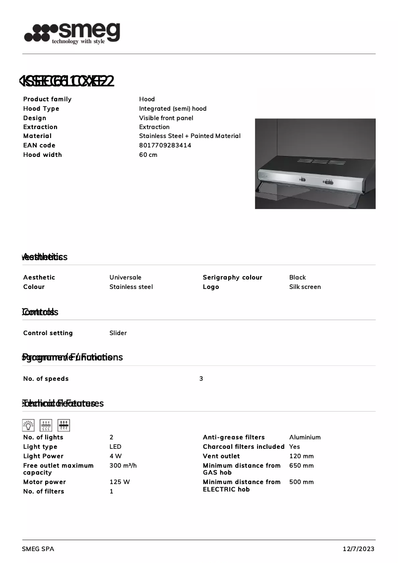 Image de la première page du manuel de l'appareil KSEC61CXE2