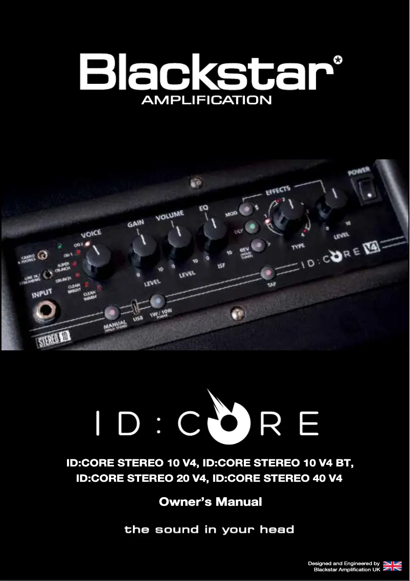Page 1 de la notice Manuel utilisateur Blackstar ID:CORE Stereo 10 V4