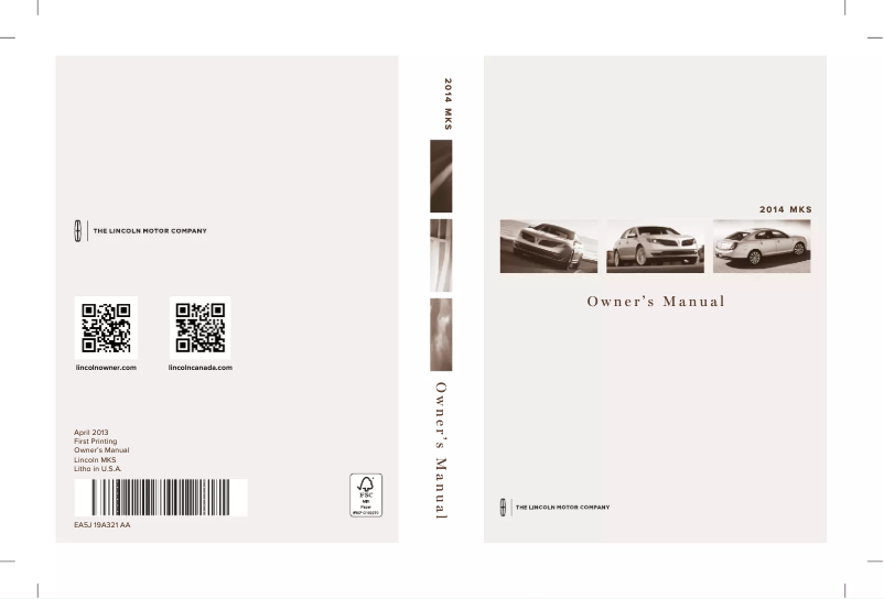Image de la première page du manuel de l'appareil MKS (2014)
