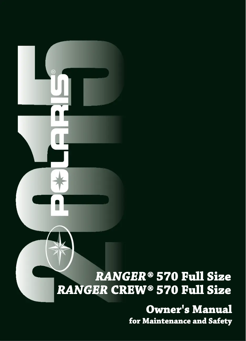 Page 1 de la notice Manuel utilisateur Polaris Ranger Crew 570 Full-size (2015)