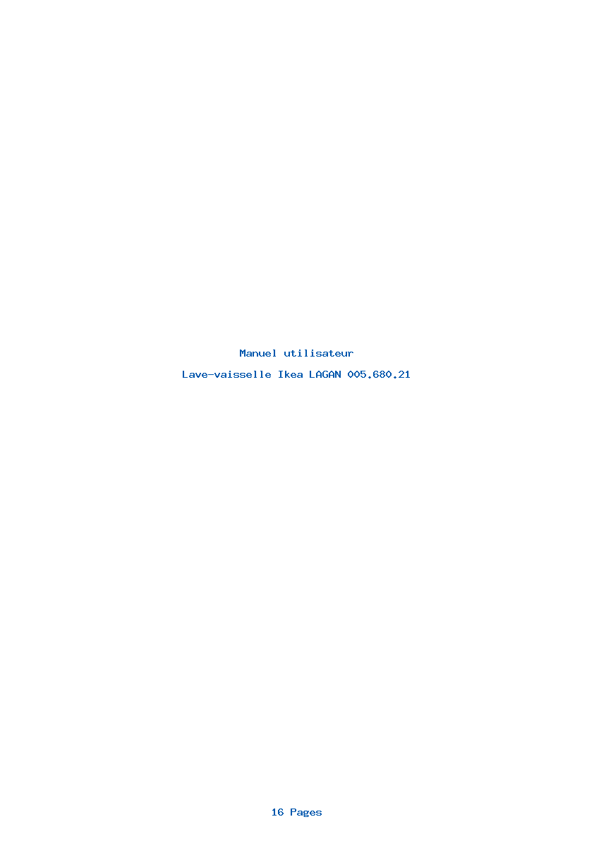 Page 1 de la notice Manuel utilisateur Ikea LAGAN 005.680.21
