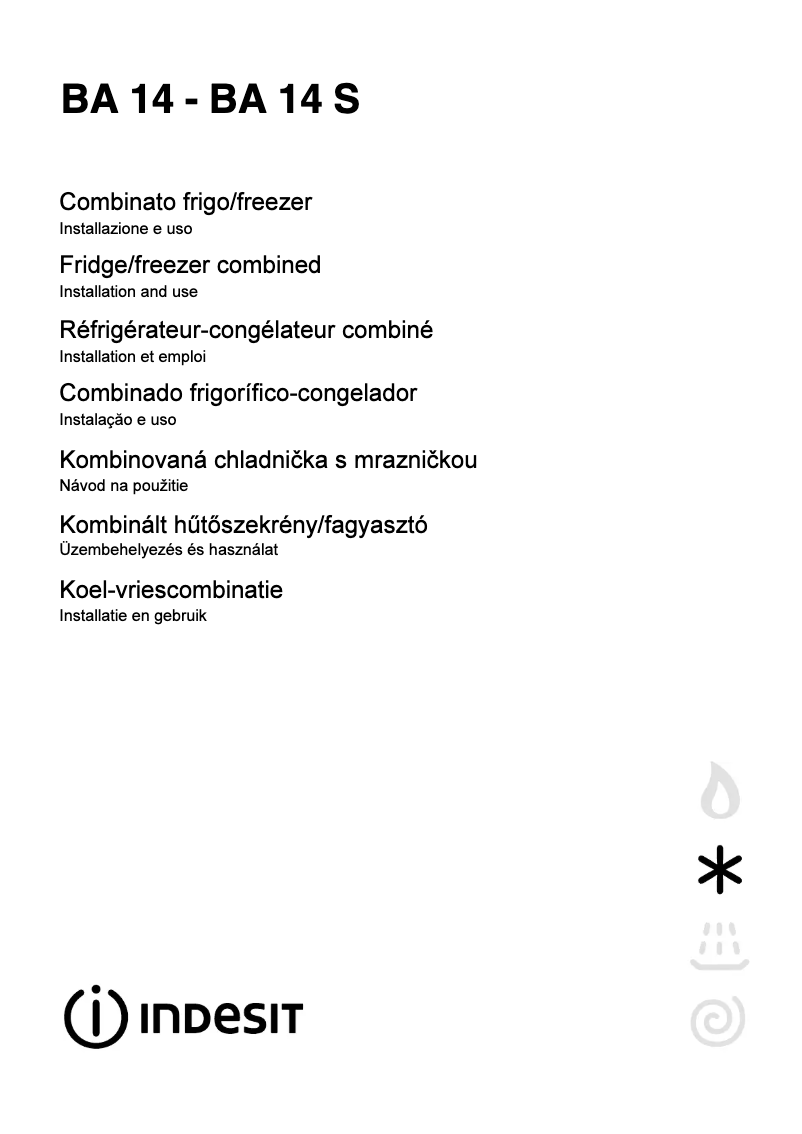 Página 1 del manual Manual de usuario Indesit BA 14 W