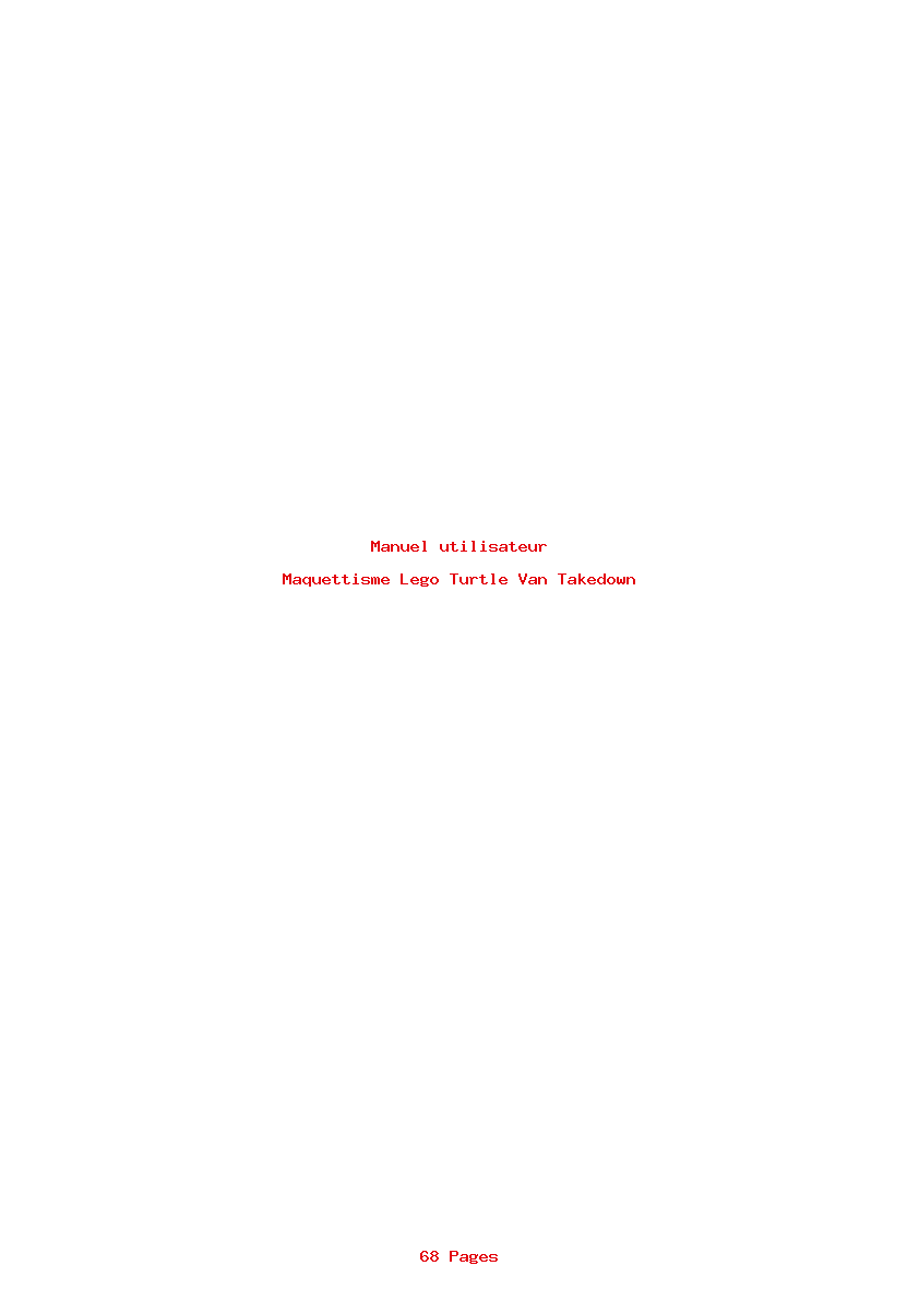 Page 1 de la notice Manuel utilisateur Lego Turtle Van Takedown