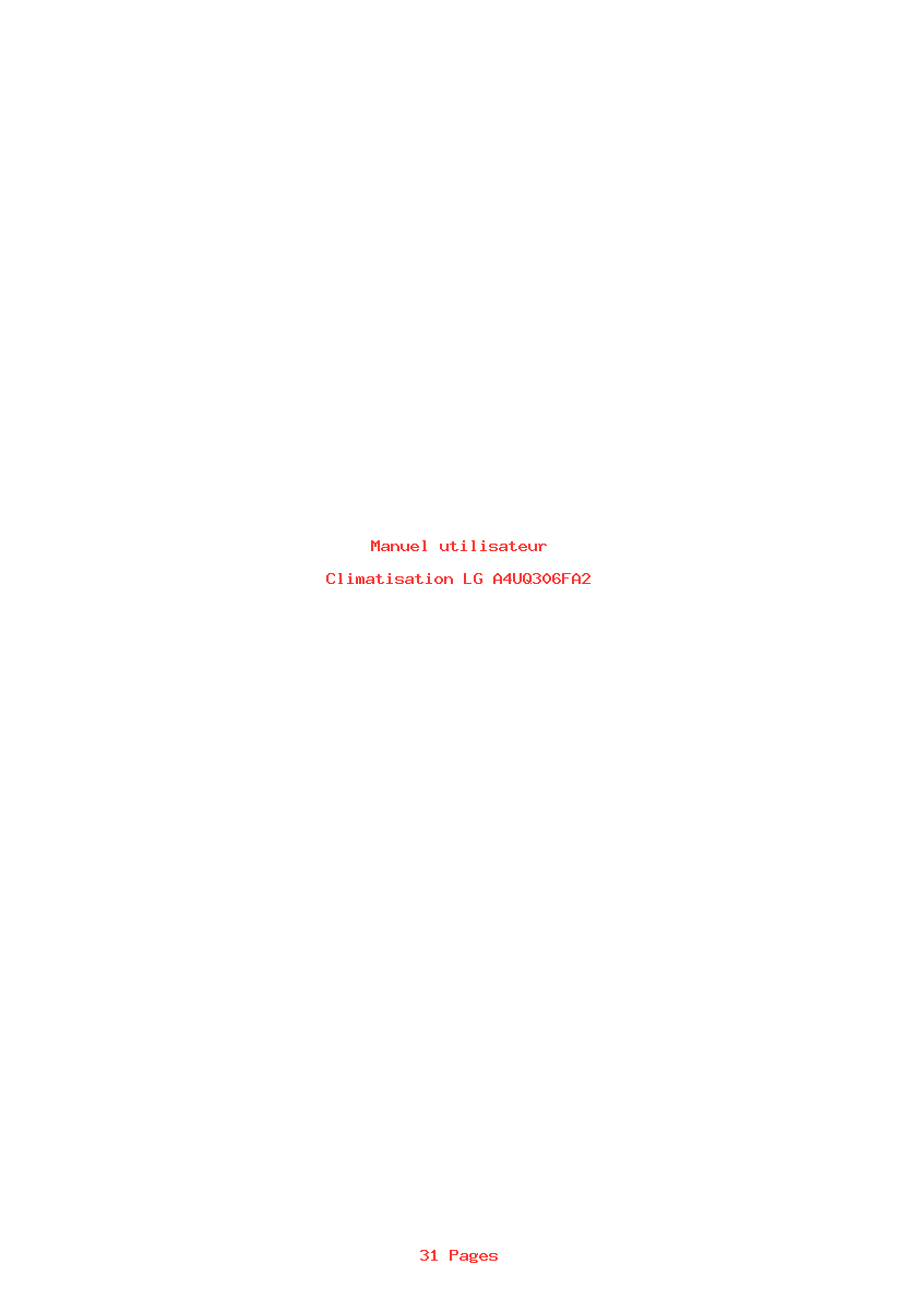 Page 1 de la notice Manuel utilisateur LG A4UQ306FA2