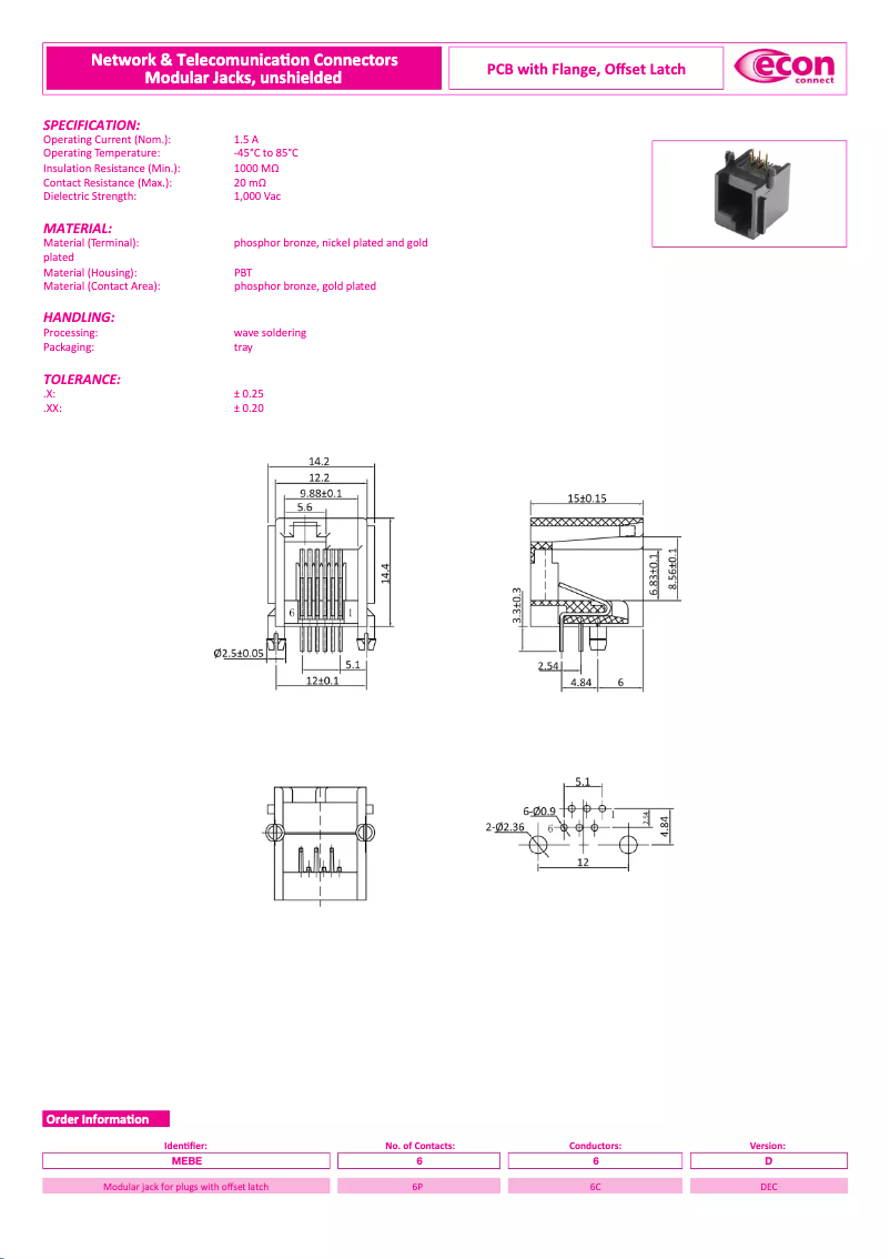 Página 1 del manual Manual de usuario econ connect MEBE66D