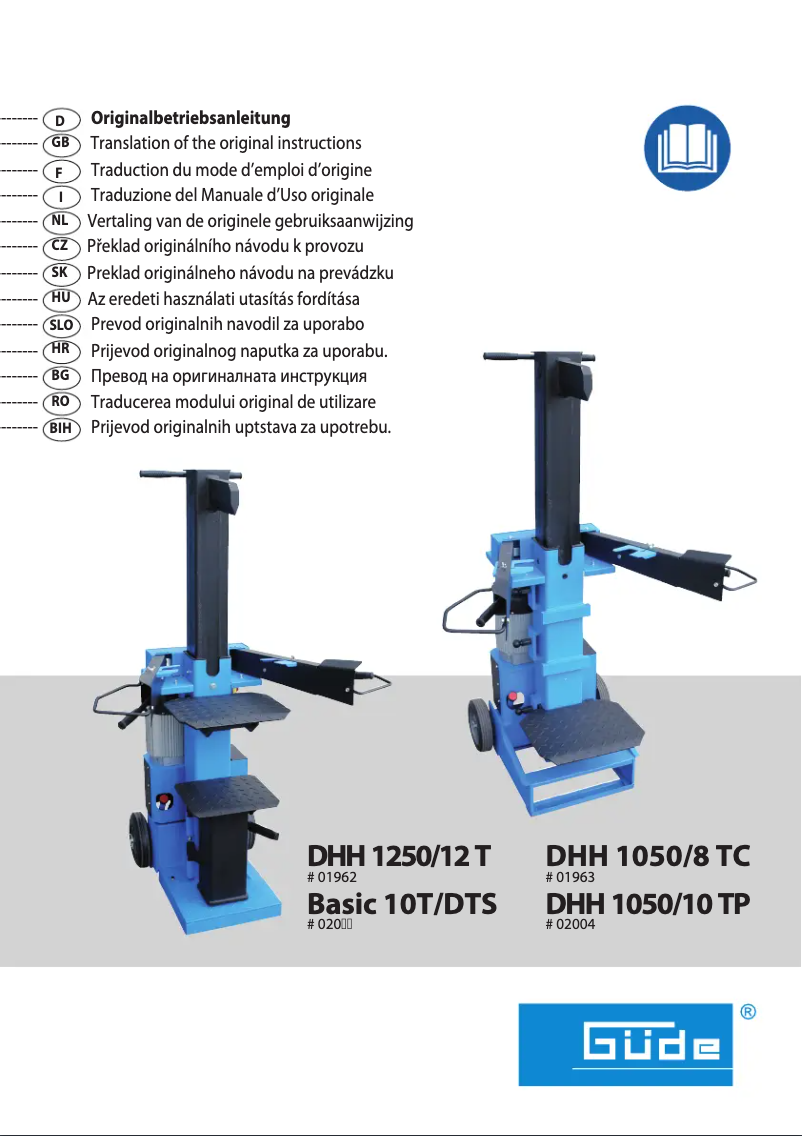 Page 1 de la notice Manuel utilisateur Güde DHH 1250/12 T