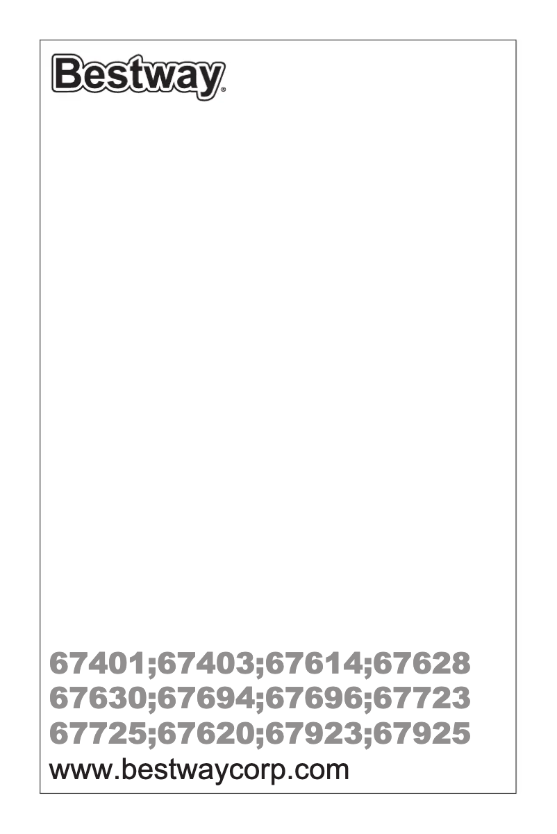 Page 1 de la notice Manuel utilisateur Bestway 67630