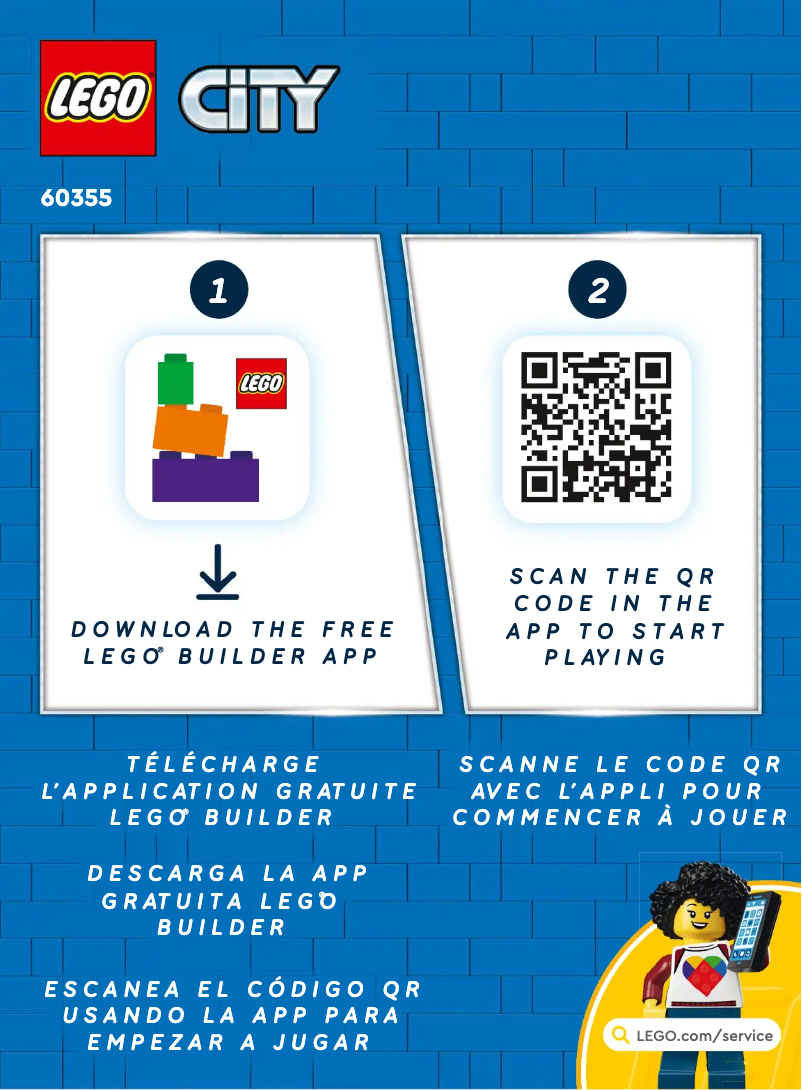 Page 1 de la notice Consignes visuelles Lego City 60355