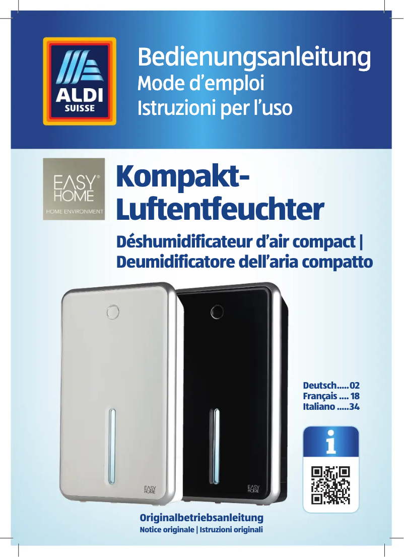 Page 1 de la notice Manuel utilisateur Easy Home GT-SF-KLE-01