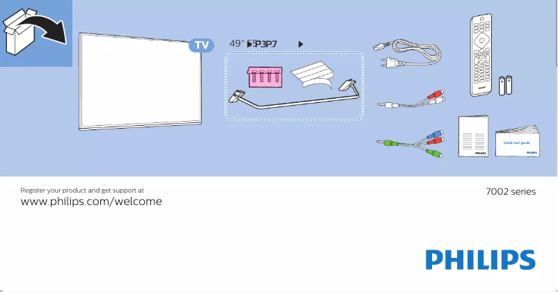 Image de la première page du manuel de l'appareil 55PUS7002