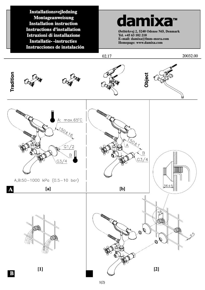 Page 1 de la notice Manuel utilisateur Damixa 3704600
