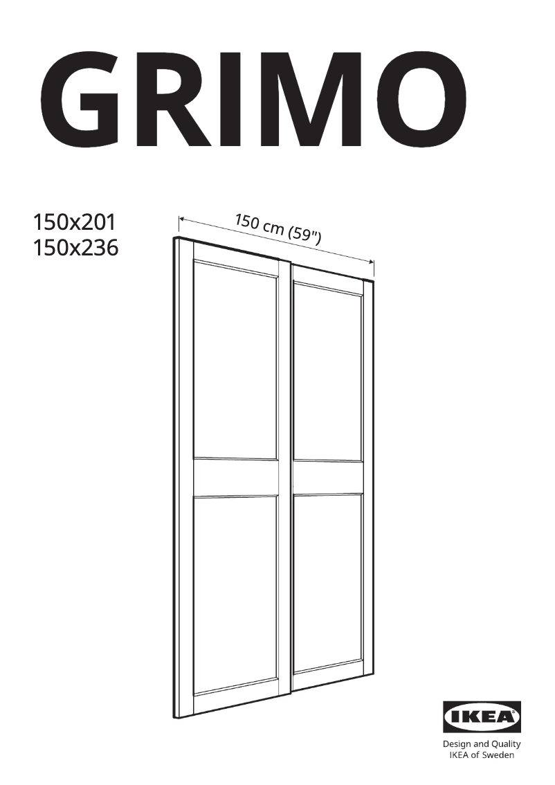 Page 1 de la notice Manuel utilisateur Ikea GRIMO 605.464.27
