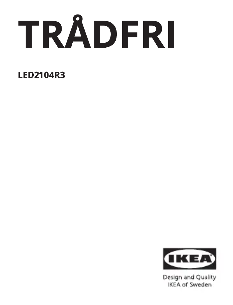 Page 1 de la notice Manuel utilisateur Ikea TRÅDFRI 605.413.02