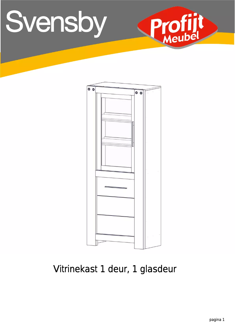 Page 1 de la notice Manuel utilisateur Profijt Meubel Svensby