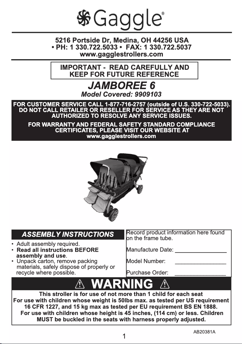 Página 1 del manual Manual de usuario Gaggle Jamboree 6