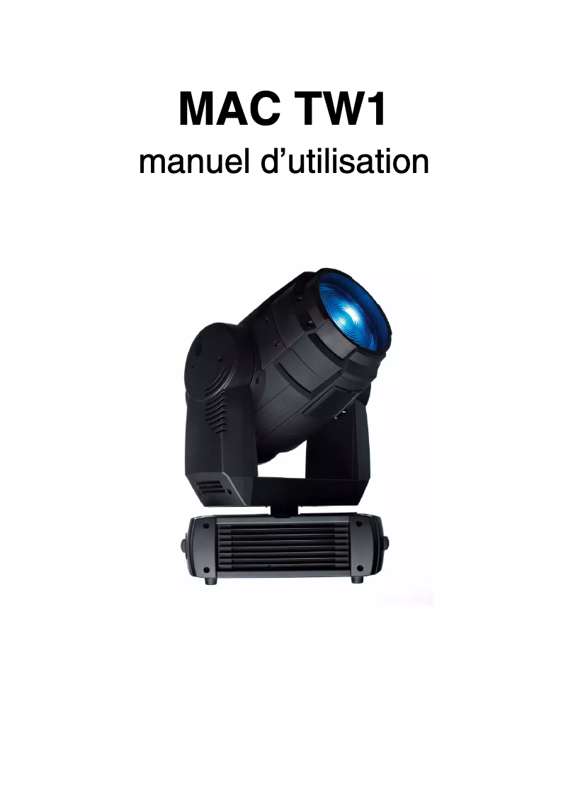 Page 1 de la notice Manuel utilisateur Martin MAC TW1