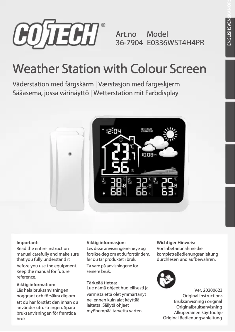 Página 1 del manual Manual de usuario Cotech E0336WST4H4PR