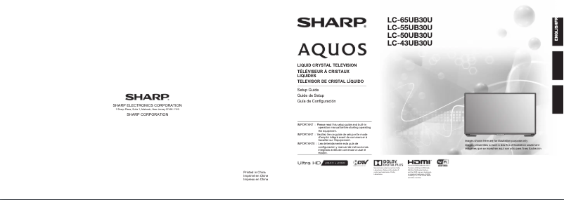 Page 1 de la notice Manuel utilisateur Sharp Aquos LC-50UB30U