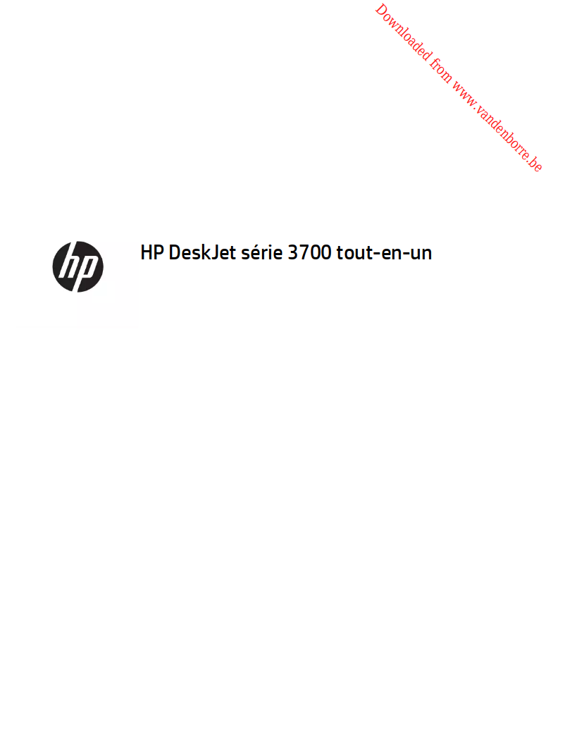 Page 1 de la notice Manuel utilisateur HP DeskJet 3760