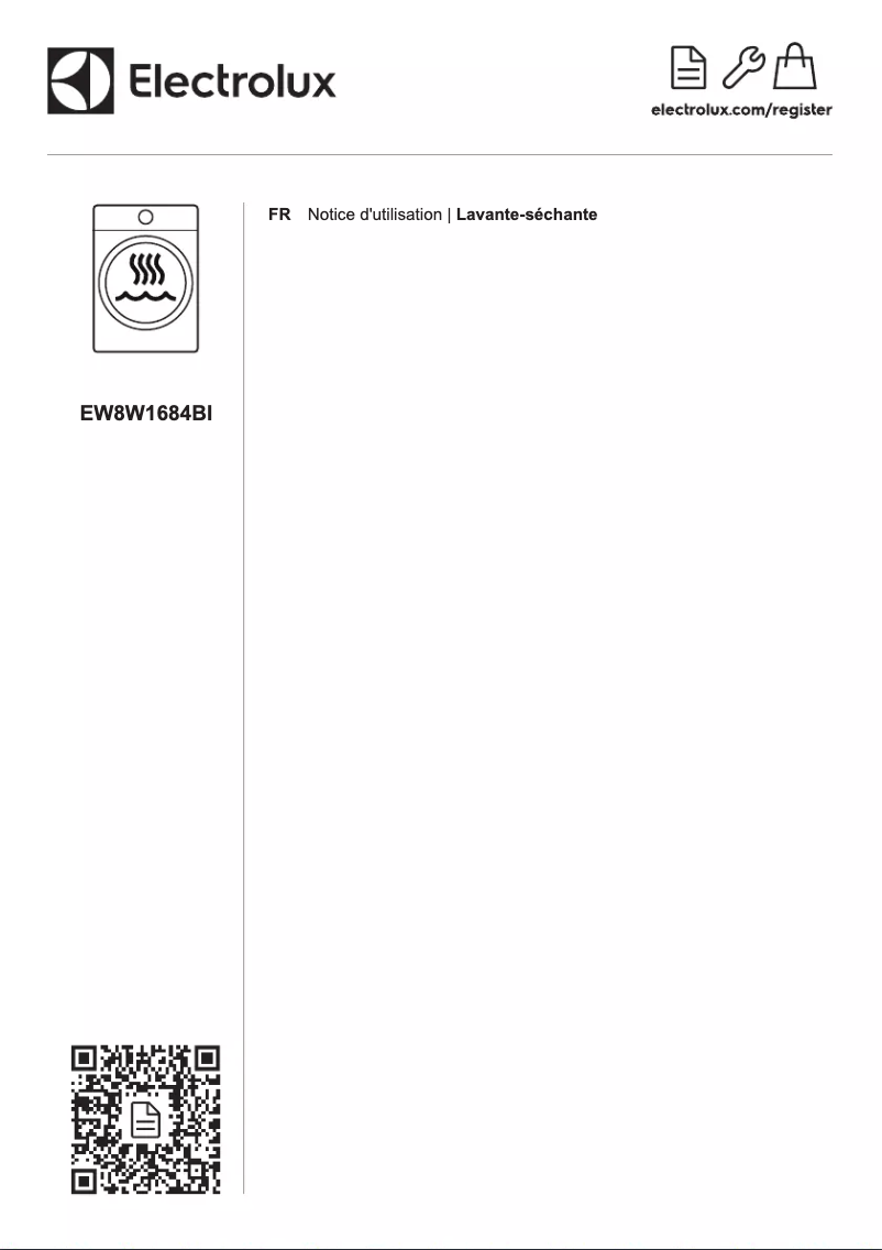Page 1 de la notice Manuel utilisateur AEG EW8W1684BI