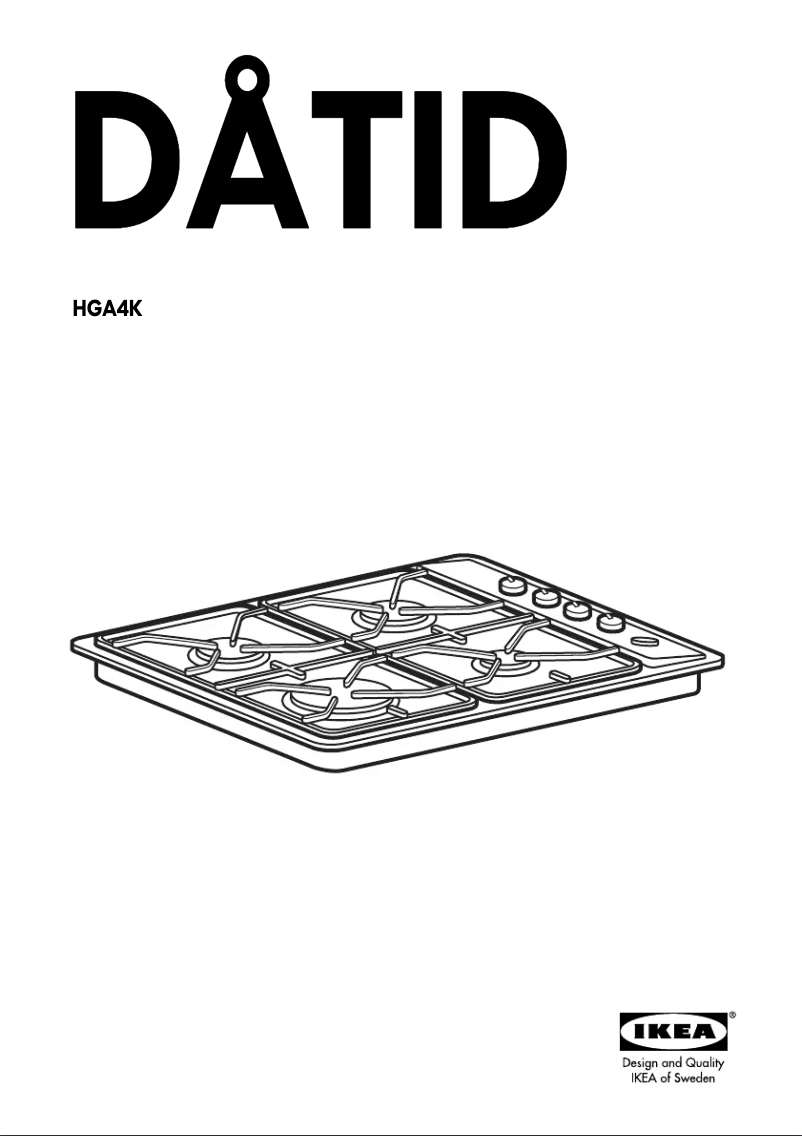 Page 1 de la notice Manuel utilisateur Ikea DATID HGA4K