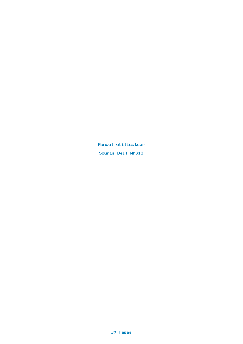Page 1 de la notice Manuel utilisateur Dell WM615