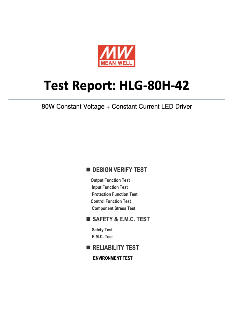 Página 1 del manual Ficha técnica Mean Well HLG-80H-42