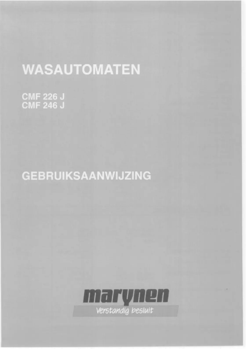 Page 1 of the manual User Manual Marynen CMF 246J
