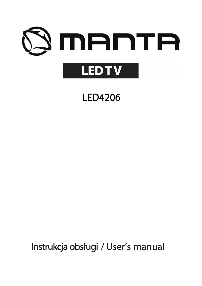 Page 1 of the manual User Manual Manta LED4206