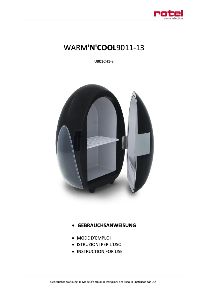 Página 1 del manual Manual de usuario Rotel Warm'N'Cool 9013