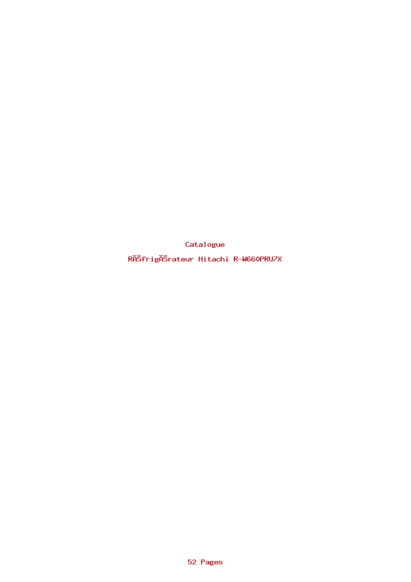 Image de la première page du manuel de l'appareil R-W660PRU7X