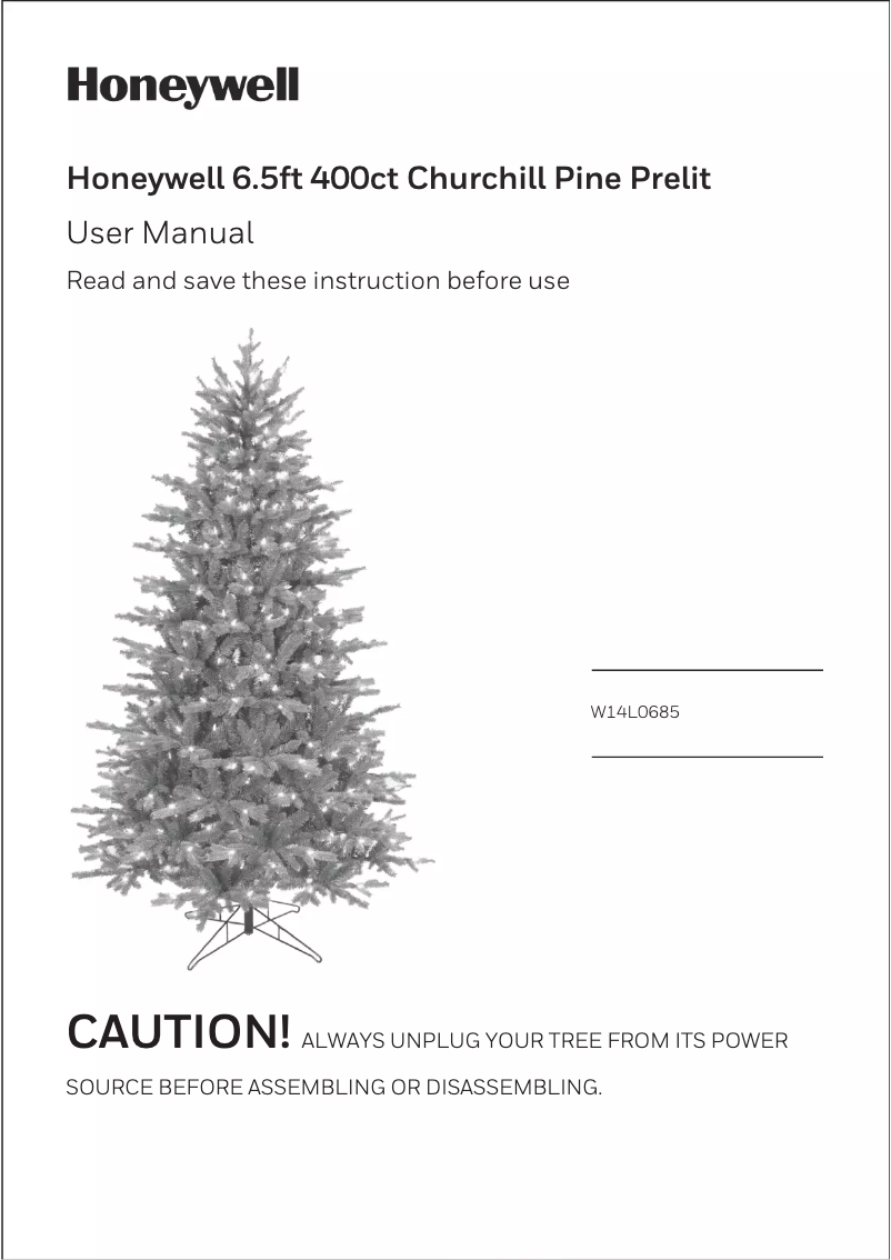 Page 1 de la notice Manuel utilisateur Honeywell W14L0685
