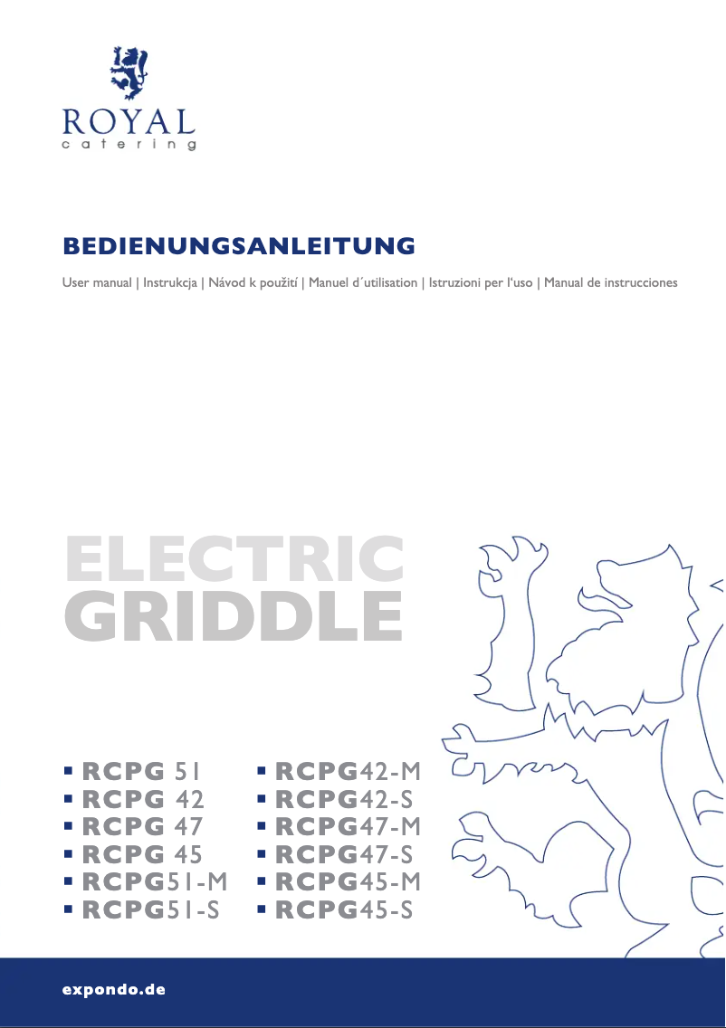 Página 1 del manual Manual de usuario Royal Catering RCPG51-M