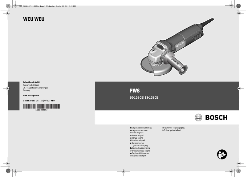 Página 1 del manual Manual de usuario Bosch PWS 10-125 CE