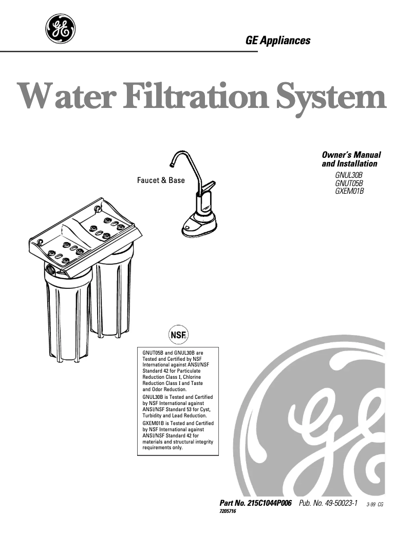 Página 1 del manual Manual de uso y mantenimiento GE GNUL30B