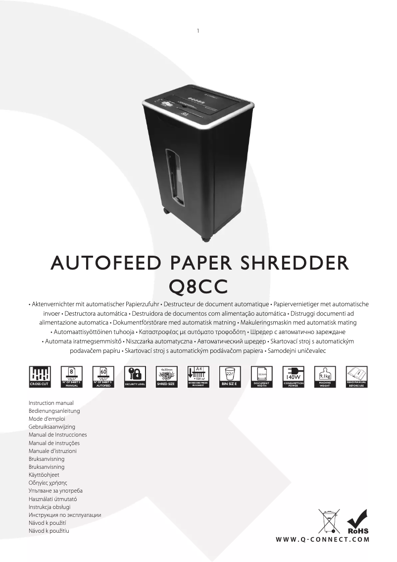 Page 1 de la notice Manuel utilisateur Q-Connect KF16375