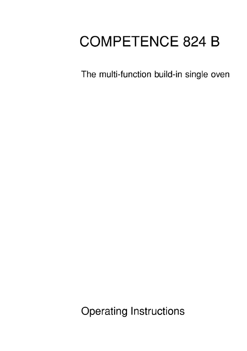 Page 1 de la notice Manuel utilisateur AEG Competence 824B