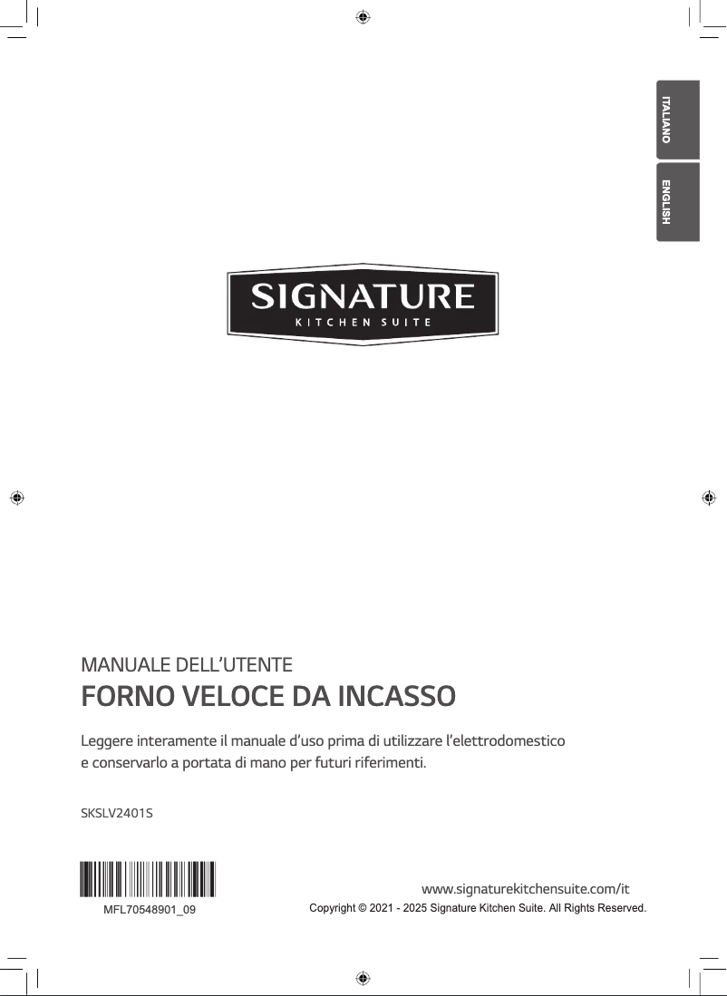 Page 1 de la notice Manuel utilisateur LG SKSLV2401S